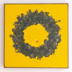 あひる de リース 53 x 53 cm キャンバスに油彩 2015　