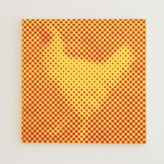 にわとり 53 x 53 cm キャンバスにアクリル絵具 2016